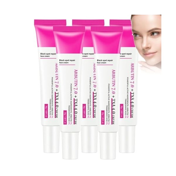 Alpha Arbutin Arbutin 7% Crème, Creme Eclaircissante Peau Noir Puissant, Creme Eclaircissante Visage, Reduce Tache De Rousseu...