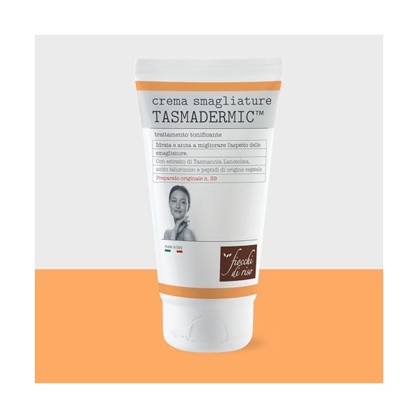 Fiocchi di Riso - TASMADERMIC Crème pour vergetures - 150 ml - Vergetures - Hydrate et améliore lapparence des vergetures - 