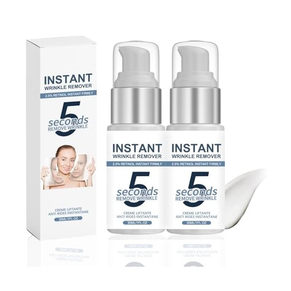 Crème Anti-Rides 5 Secondes,Crème Anti-Rides Instantanée,Roveaskin Anti Ridès Instant,Wrinkle Power,Crèam De Jour Visage Anti...