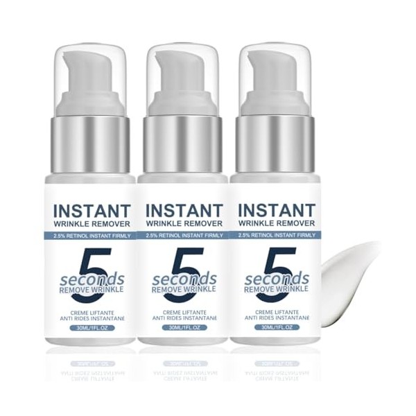 Crème Anti-Rides 5 Secondes,Crème Anti-Rides Instantanée,Roveaskin Anti Ridès Instant,Wrinkle Power,Crèam De Jour Visage Anti