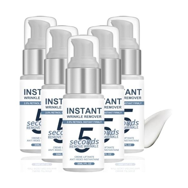 Crème Anti-Rides 5 Secondes,Crème Anti-Rides Instantanée,Roveaskin Anti Ridès Instant,Wrinkle Power,Crèam De Jour Visage Anti