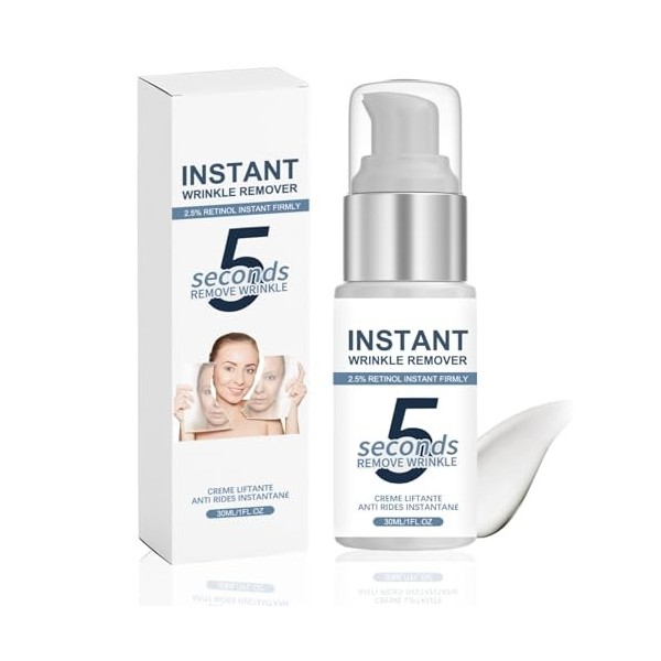 Crème Anti-Rides 5 Secondes,Crème Anti-Rides Instantanée,Roveaskin Anti Ridès Instant,Wrinkle Power,Crèam De Jour Visage Anti...