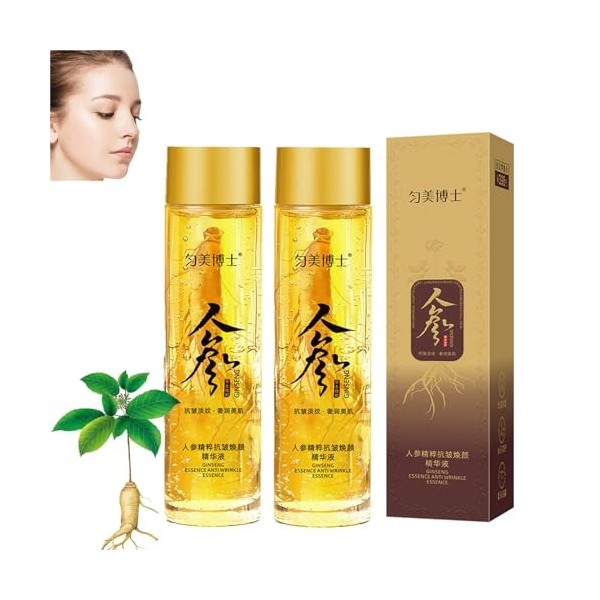 Essence de polypeptide dor de ginseng anti-âge, sérum anti-rides au ginseng, extrait de ginseng, essence anti-rides, rafferm ...