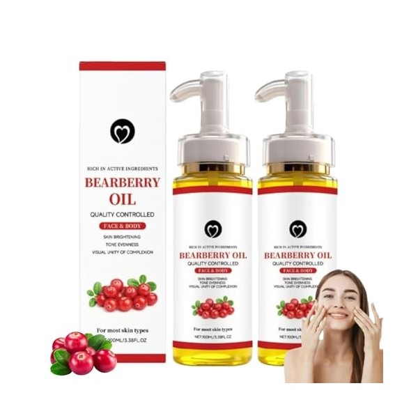 Huile De Busserole Eclaircissante,Alpha Arbutin Huile Eclaircissante Peau Noire,Dark Spot Correcting Glow Serum,Huiles De Bus...