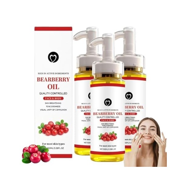 Huile De Busserole Eclaircissante,Alpha Arbutin Huile Eclaircissante Peau Noire,Dark Spot Correcting Glow Serum,Huiles De Bus