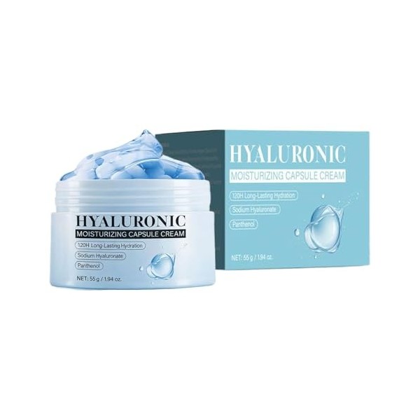 Moisturizer Cream -Facial Moisturizer Cream | 120‑Hour Hydration Lotion Soothing FaceCream With Hyaluronic Acid, Panthenol & 