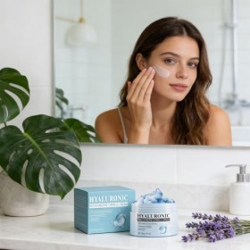 Moisturizer Cream -Facial Moisturizer Cream | 120‑Hour Hydration Lotion Soothing FaceCream With Hyaluronic Acid, Panthenol & 