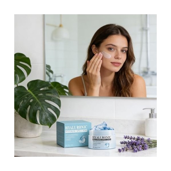 Moisturizer Cream -Facial Moisturizer Cream | 120‑Hour Hydration Lotion Soothing FaceCream With Hyaluronic Acid, Panthenol & 