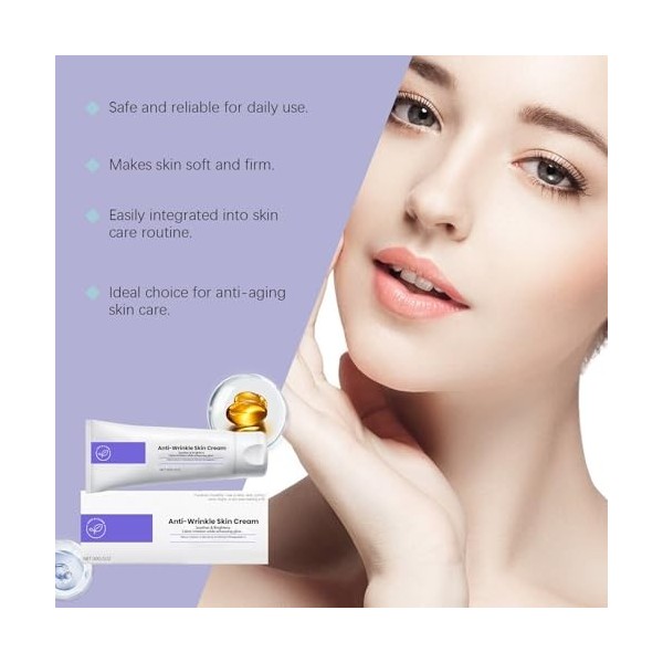 Anti Rides Puissant Immediat, Creme Lifting Immediat Visage, Crème Anti-Rides Femme 60 Ans Immédiat 3 Minutes, Skin Paris Cre...