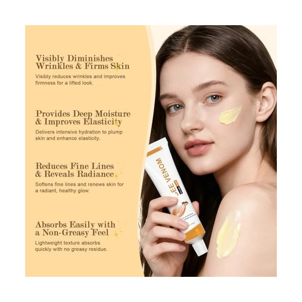 2PCS Crème Hydratante pour Visage et le Cou,Resserrer la peau et Réduire Rides et Ridules