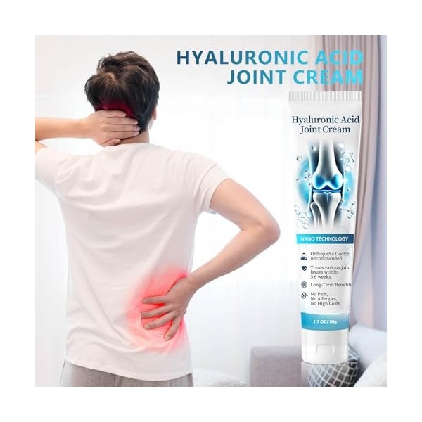 Hyaluronic Acid Joint Repair Cream, Hyaluronic Joint Creams,Crème Réparatrice Gel Longue Durée Apaisant Articulations Et Corp...