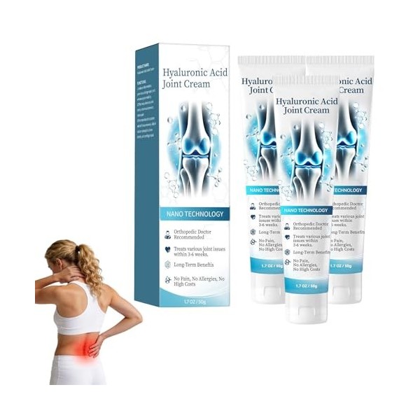 Hyaluronic Acid Joint Repair Cream, Hyaluronic Joint Creams,Crème Réparatrice Gel Longue Durée Apaisant Articulations Et Corp...
