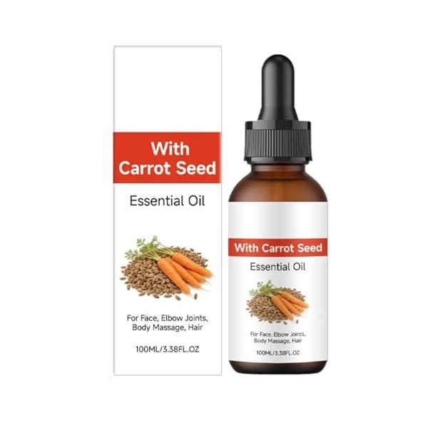 Huile De Carotte Eclaircissante Peau Noire, 100ml Dark Spot Correcting Glow Serum, Serum Anti Tache Visage Pour Lélimination ...