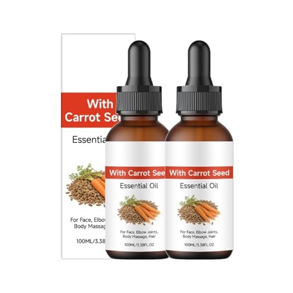 Huile De Carotte Eclaircissante Peau Noire, 100ml Dark Spot Correcting Glow Serum, Serum Anti Tache Visage Pour Lélimination ...