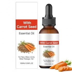 Huile De Carotte Eclaircissante Peau Noire, Dark Spot Correcting Glow Serum, 100ml, Hydrate, Léger Et Non Gras, Convient Aux ...