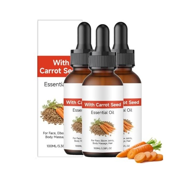 Huile De Carotte Eclaircissante Peau Noire, Dark Spot Correcting Glow Serum, 100ml, Hydrate, Léger Et Non Gras, Convient Aux ...