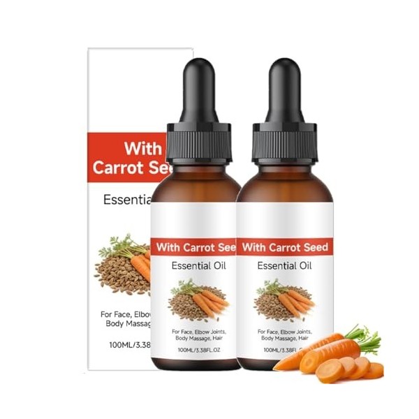 Huile De Carotte Eclaircissante Peau Noire, Dark Spot Correcting Glow Serum, 100ml, Hydrate, Léger Et Non Gras, Convient Aux ...