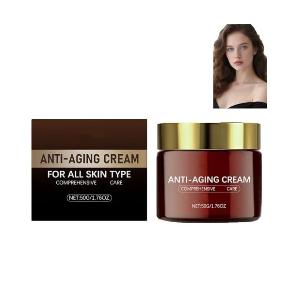 Crème visage anti-âge au rétinol, crème anti-rides au rétinol pour raffermir et réparer la peau, réduit les rides et ridules,...