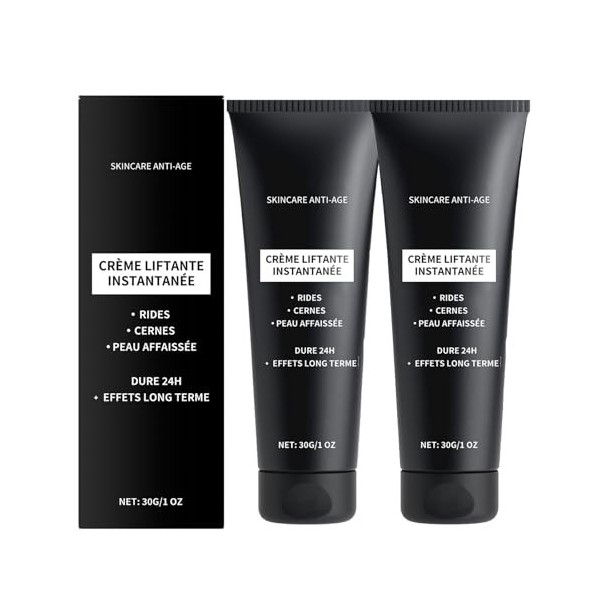 30g Crème Anti-Âge Liftant Instantané, Soin Raffermissant Rides et Ridules, Traitement Tenseur pour Visage et Cou, Crème Anti...
