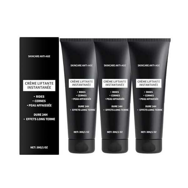 30g Crème Anti-Âge Liftant Instantané, Soin Raffermissant Rides et Ridules, Traitement Tenseur pour Visage et Cou, Crème Anti...