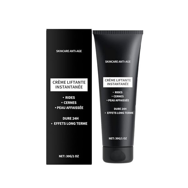 30g Crème Anti-Âge Liftant Instantané, Soin Raffermissant Rides et Ridules, Traitement Tenseur pour Visage et Cou, Crème Anti...