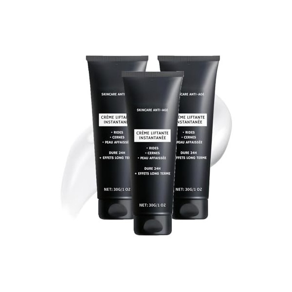 Crème Lifting Immediat Visage 30g, Soin Anti-Rides Immédiat pour Cernes et Peau Affaissée, Combleur de Rides Instantané, Soin...