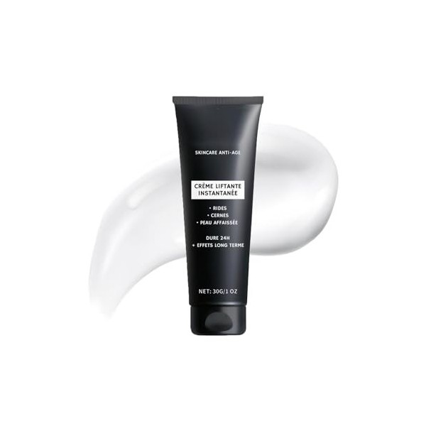 Crème Lifting Immediat Visage 30g, Soin Anti-Rides Immédiat pour Cernes et Peau Affaissée, Combleur de Rides Instantané, Soin...