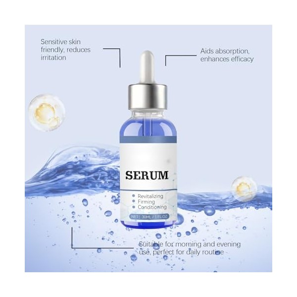 Sérum Multi-Peptides + Peptides de Cuivre 1%, Copper peptide serum, sérum visage anti-âge raffermissant, Promote Collagenand 