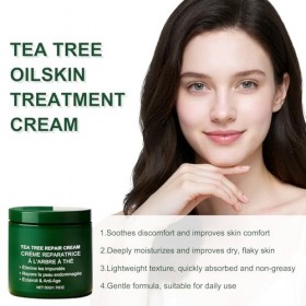Crème Pour Le Visage À Lhuile Darbre À Thé Formule Naturelle Hydrate En Profondeur Soulage Sécheresse Et Répare La Peau Con