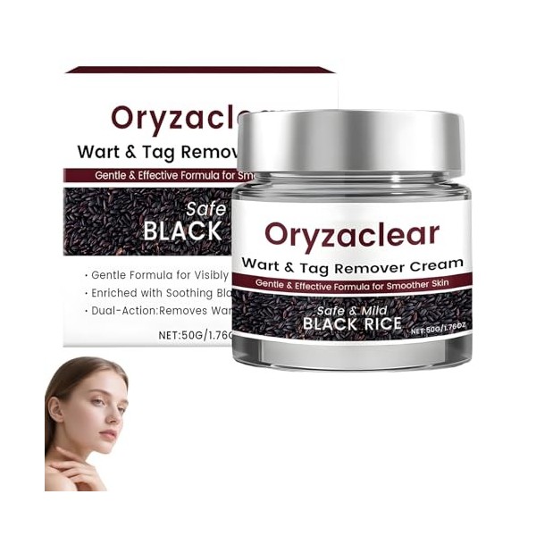 Crème À Lextrait De Riz Noir,Soin Hydratant Crème Visage Essence De Son De Riz,Doux,Apaise Et Répare La Peau,Pour Différents