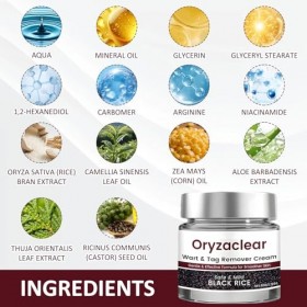 Crème À Lextrait De Riz Noir,Soin Hydratant Crème Visage Essence De Son De Riz,Doux,Apaise Et Répare La Peau,Pour Différents
