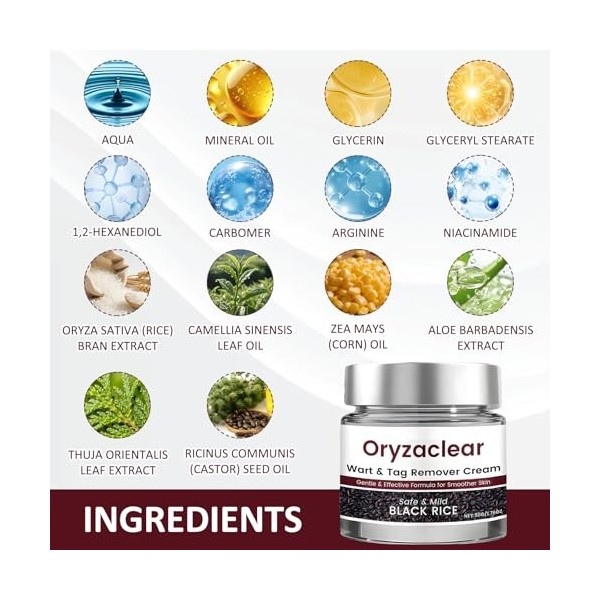 Crème À Lextrait De Riz Noir,Soin Hydratant Crème Visage Essence De Son De Riz,Doux,Apaise Et Répare La Peau,Pour Différents