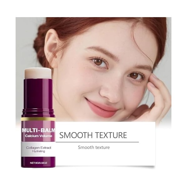 Calcium Multi Balm, Calcium Volume Multi Balm, Baume Anti-rides, Crayon Coréen Hydratant au Collagène, Anti-âge, Hydratant, p...
