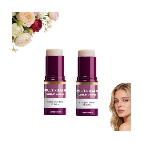 Calcium Multi Balm, Calcium Volume Multi Balm, Baume Anti-rides, Crayon Coréen Hydratant au Collagène, Anti-âge, Hydratant, p...