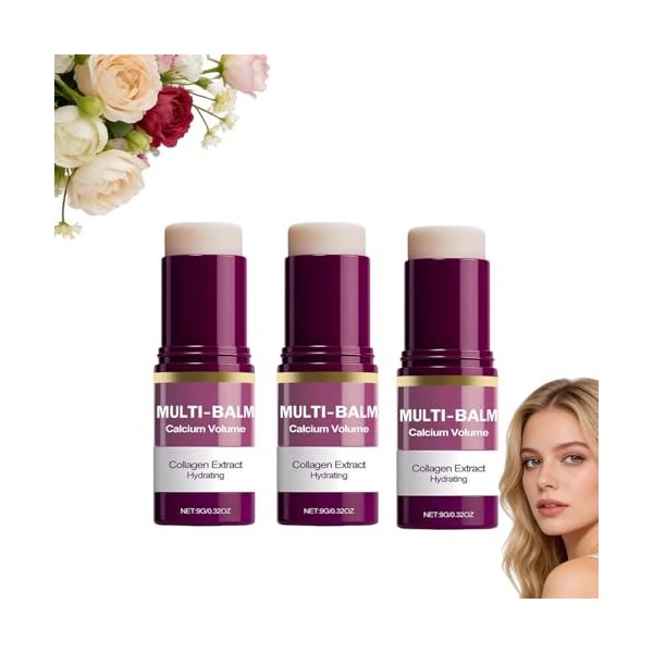 Calcium Multi Balm, Calcium Volume Multi Balm, Baume Anti-rides, Crayon Coréen Hydratant au Collagène, Anti-âge, Hydratant, p...
