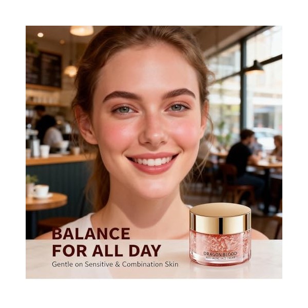 Crème Visage Anti-Âge au Rétinol et Sang de Dragon pour Femmes, Hydratant Quotidien Léger, Traitement de Soin Réducteur des R...