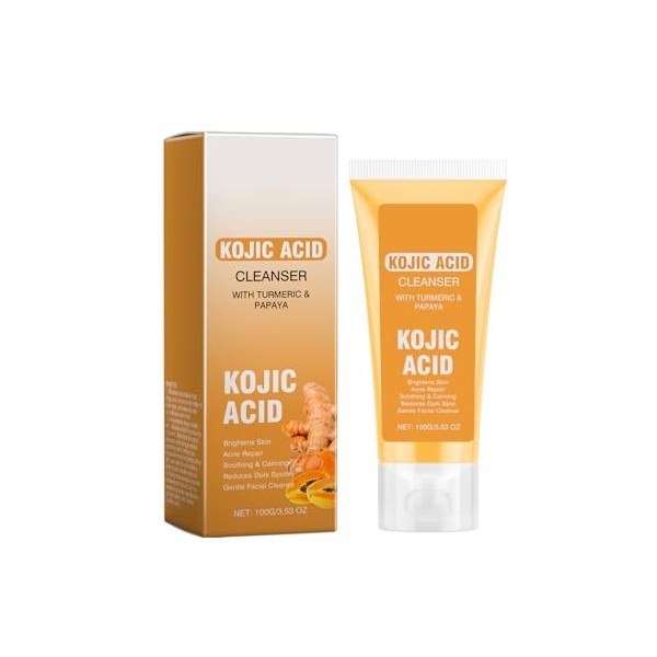 Nettoyant Facial Au Curcuma,Nettoyant Pour Le Visage Au Curcuma,Nettoyage En Profondeur Des Pores,Pour Toute Peau,100G