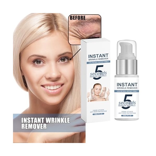 Lot de 2 crèmes anti-âge Lifting Firming - 5 secondes - Crème anti-rides instantanée - Crème anti-âge pour réduire les rides ...