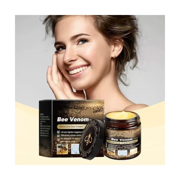 AllyBee Crème de soin pour la peau dabeille, crème de régénération de la peau avec venin dabeille 1 pièce Crème Jour et Nuit