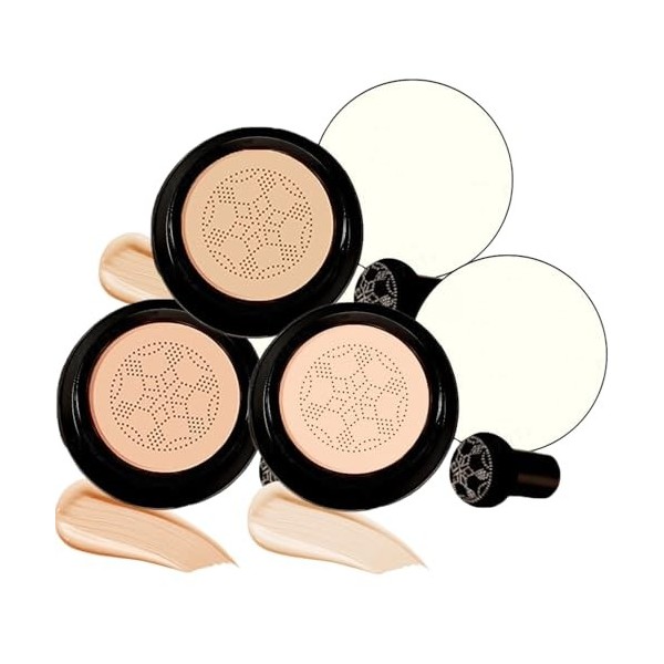 Mushroom Head CC Creme,Fond De Teint Couvrant Imperfections, Air Cushion BB Cream,Tête De Champignon Air Cushion CC Cream,Cor...