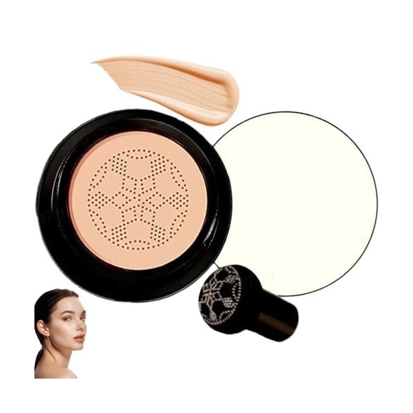 Mushroom Head CC Creme,Fond De Teint Couvrant Imperfections, Air Cushion BB Cream,Tête De Champignon Air Cushion CC Cream,Cor...