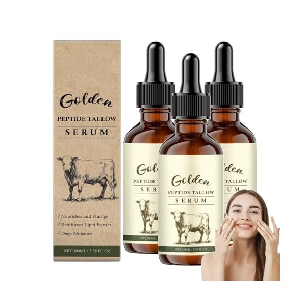 Sérum Hydratant Au Suif Pour Le Visage, 100ML Sérum Visage Raffermissant Anti-âge Au Suif, Hydratation Et Stimulation Du Coll...