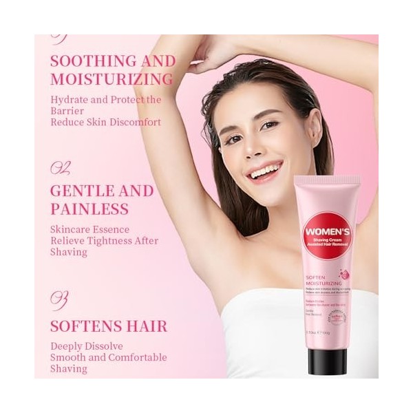 Crème Dépilatoire, 100g Crème Dépilation Pour Femmes, Gel Dépilatoire Jambes, Pour Les Peaux Sensibles Ou épilées, épilation