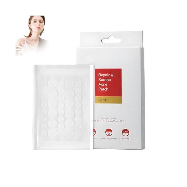 Patch Boutons Acne 32pièces, Invisibles Naturel Hydrocolloïde Pimple Patch Jour Et Nuit, Pour Tout Le Visage, Le Front, Le Me