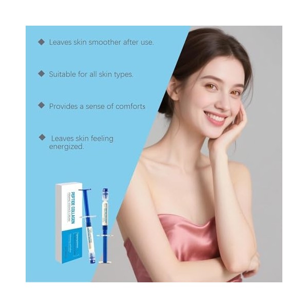 Crème essence élastique au collagène polypeptide, lotion anti-rides au collagène micro-moléculaire, crème visage hydratante e...