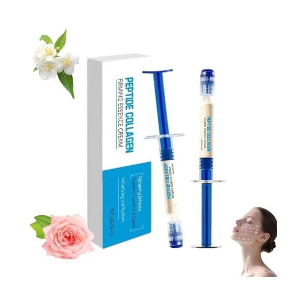 Crème essence élastique au collagène polypeptide, lotion anti-rides au collagène micro-moléculaire, crème visage hydratante e...