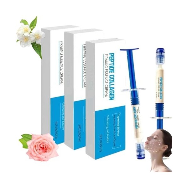 Crème essence élastique au collagène polypeptide, lotion anti-rides au collagène micro-moléculaire, crème visage hydratante e...