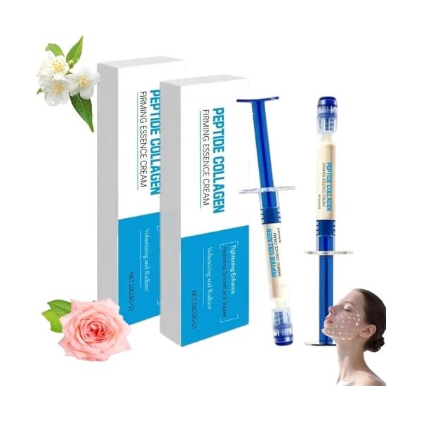 Crème essence élastique au collagène polypeptide, lotion anti-rides au collagène micro-moléculaire, crème visage hydratante e...