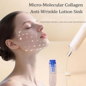 Crème à lessence raffermissante de collagène peptidique, lotion anti-rides au collagène micro-moléculaire, raffermissement e