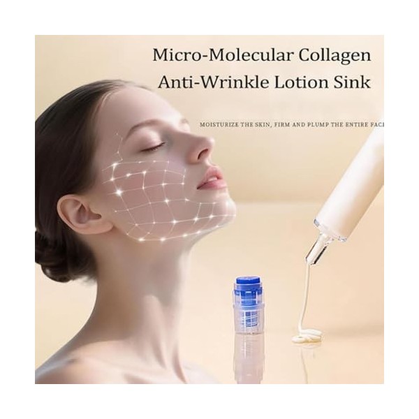 Crème à lessence raffermissante de collagène peptidique, lotion anti-rides au collagène micro-moléculaire, raffermissement e